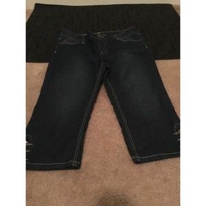 Blue Identity Women's Crop Capri Blue Denim Jeans Pants Size 10